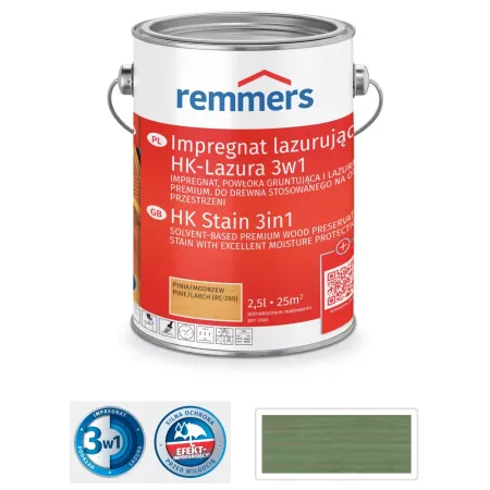 remmers Impregnat lazurujący do drewna HK-Lazura 3w1 20L Ciemnozielony
