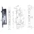 ISEO ZAMEK 85WB, E=25mm, 238x22x3mm Stal nierdzewna