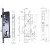 ISEO ZAMEK 85WB, E=35mm, 238x22x3mm Stal chromowana