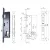 ISEO ZAMEK 85WB, E=35mm, ROLKA, 238x22x3mm Stal chromowana