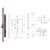 ISEO ZAMEK BLINDO 92WB, E=30mm, 326x24x6mm Stal nierdzewna