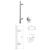 Wala Pochwyt obustronny Q45RX/Q10 aluminiowy lakier, 40x20 mm, 380/580 mm BIAŁY 9016